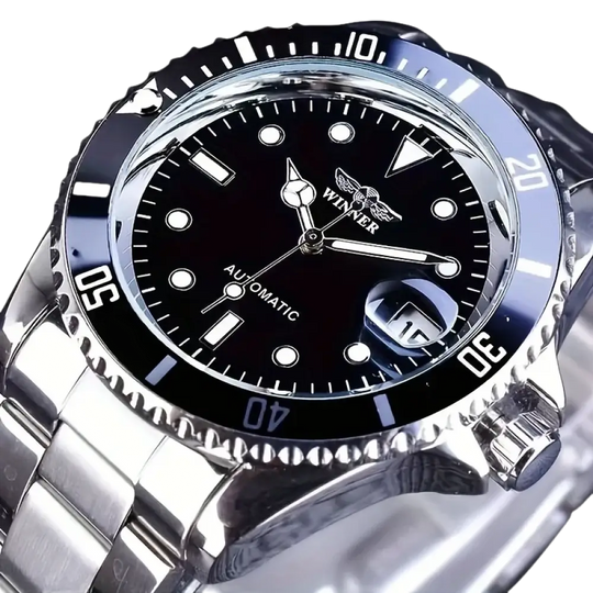 Montre mécanique automatique pour hommes étanche bracelet en acier inoxydable calendrier lumineux montres décontractées