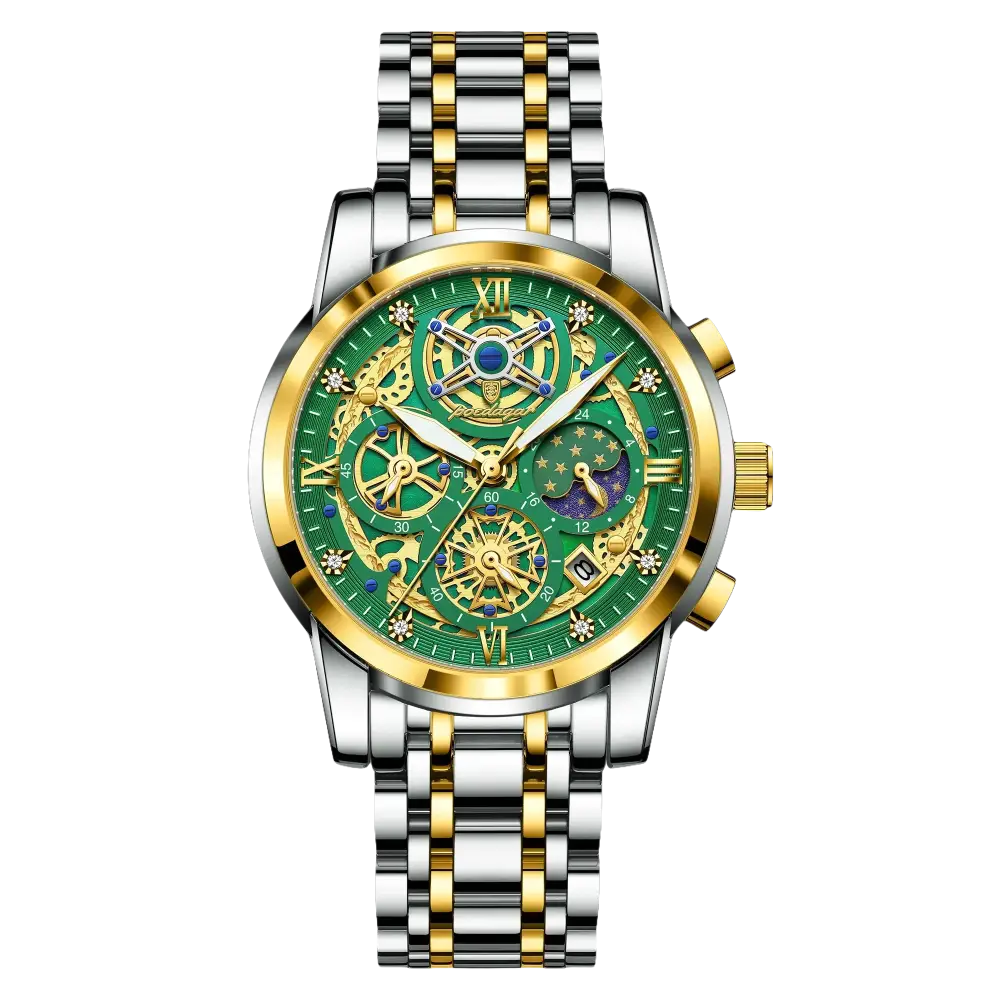 POEDAGAR luxe haute qualité homme montre étanche lumineux chronographe Date hommes montre en acier inoxydable Quartz