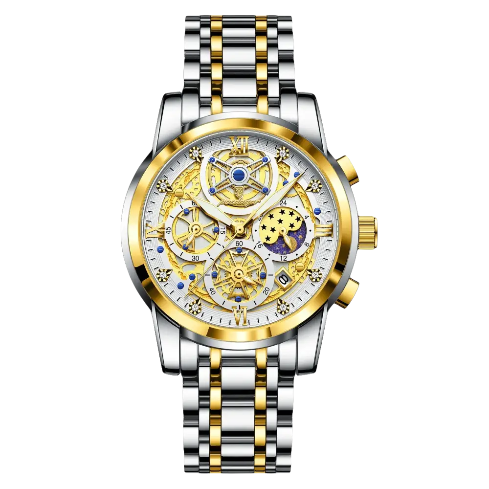 POEDAGAR luxe haute qualité homme montre étanche lumineux chronographe Date hommes montre en acier inoxydable Quartz