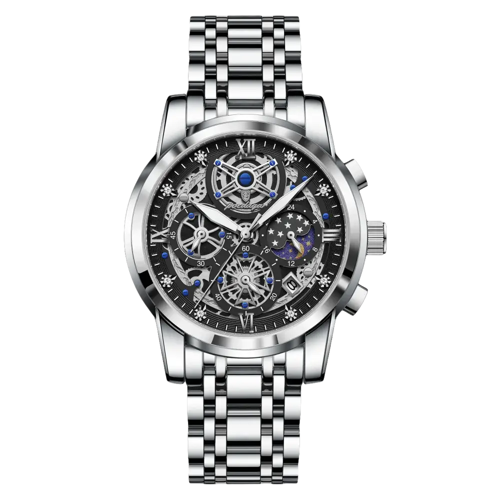 POEDAGAR luxe haute qualité homme montre étanche lumineux chronographe Date hommes montre en acier inoxydable Quartz