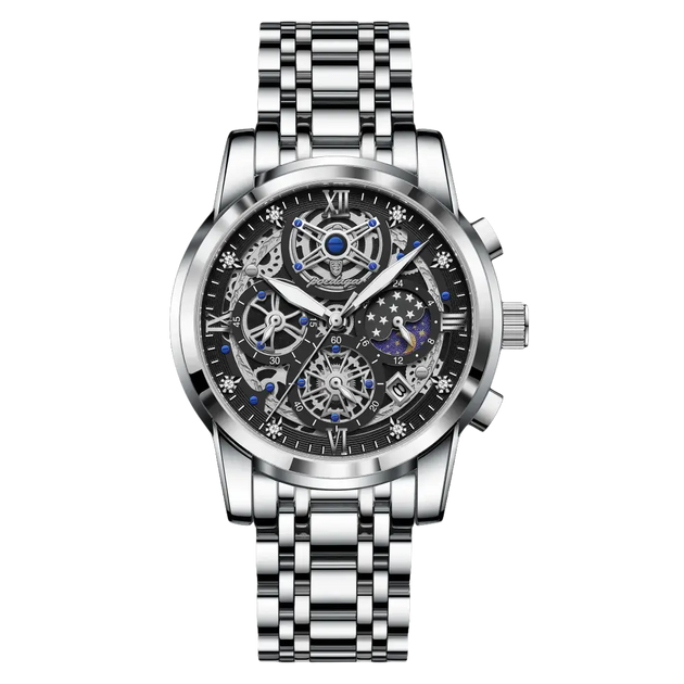 POEDAGAR luxe haute qualité homme montre étanche lumineux chronographe Date hommes montre en acier inoxydable Quartz