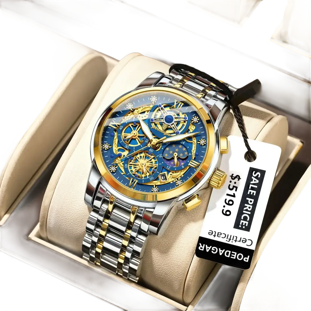 POEDAGAR luxe haute qualité homme montre étanche lumineux chronographe Date hommes montre en acier inoxydable Quartz