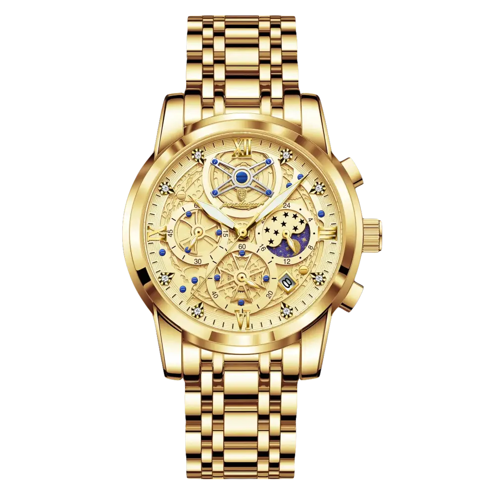 POEDAGAR luxe haute qualité homme montre étanche lumineux chronographe Date hommes montre en acier inoxydable Quartz