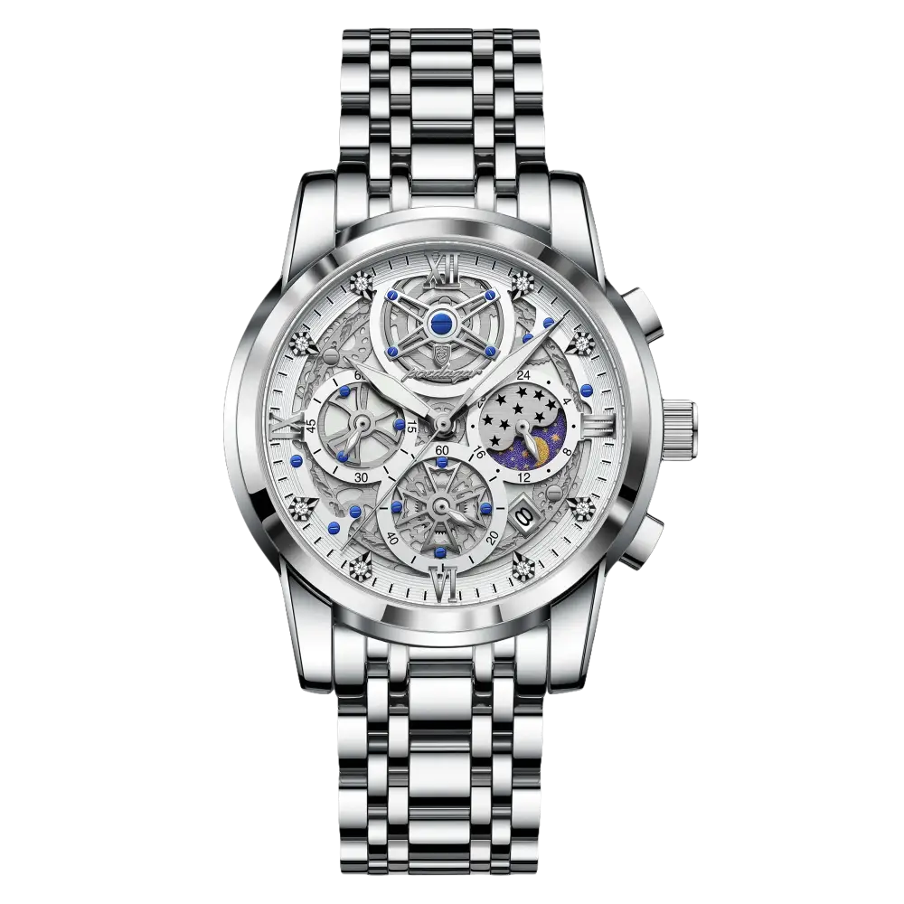 POEDAGAR luxe haute qualité homme montre étanche lumineux chronographe Date hommes montre en acier inoxydable Quartz