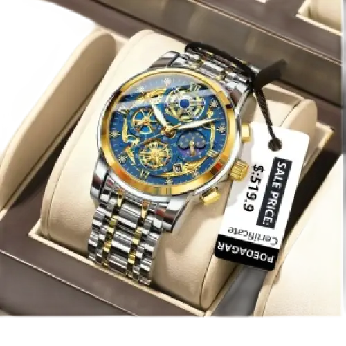 POEDAGAR luxe haute qualité homme montre étanche lumineux chronographe Date hommes montre en acier inoxydable Quartz