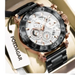 POEDAGAR luxe hommes montre-bracelet Date lumineux étanche Quartz homme horloge chronographe acier inoxydable mode