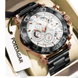 POEDAGAR luxe hommes montre-bracelet Date lumineux étanche Quartz homme horloge chronographe acier inoxydable mode