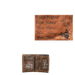 Portefeuille en cuir personnalisable avec différentes options de polices de caractères et de zones de gravure.