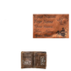 Portefeuille en cuir personnalisable avec différentes options de polices de caractères et de zones de gravure.