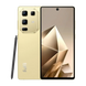 Un smartphone doré doté d’un triple appareil photo et d’un stylet noir.