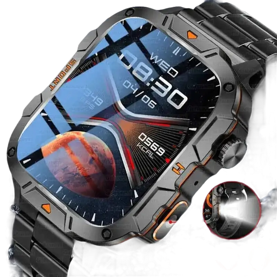 2025 nouveau pour Xiaomi montre intelligente de qualité militaire hommes 1.96 "écran AMOLED 5ATM étanche sport Fitness Tracker BT appel Smartwatch