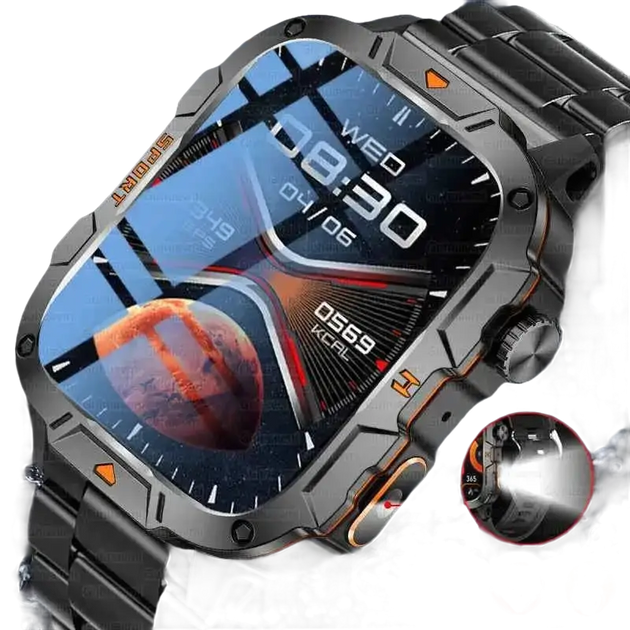 2025 nouveau pour Xiaomi montre intelligente de qualité militaire hommes 1.96 "écran AMOLED 5ATM étanche sport Fitness Tracker BT appel Smartwatch