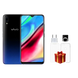 Smartphone Vivo Y93 avec firmware global, chargeur, protecteur d’écran, étui de téléphone et support de bague.