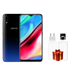 Smartphone Vivo Y93 avec firmware global, chargeur, protecteur d’écran, étui de téléphone et support de bague.